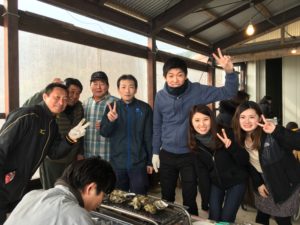 モリシタホケン毎年恒例の牡蠣焼き