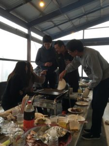 モリシタホケン毎年恒例の牡蠣焼き